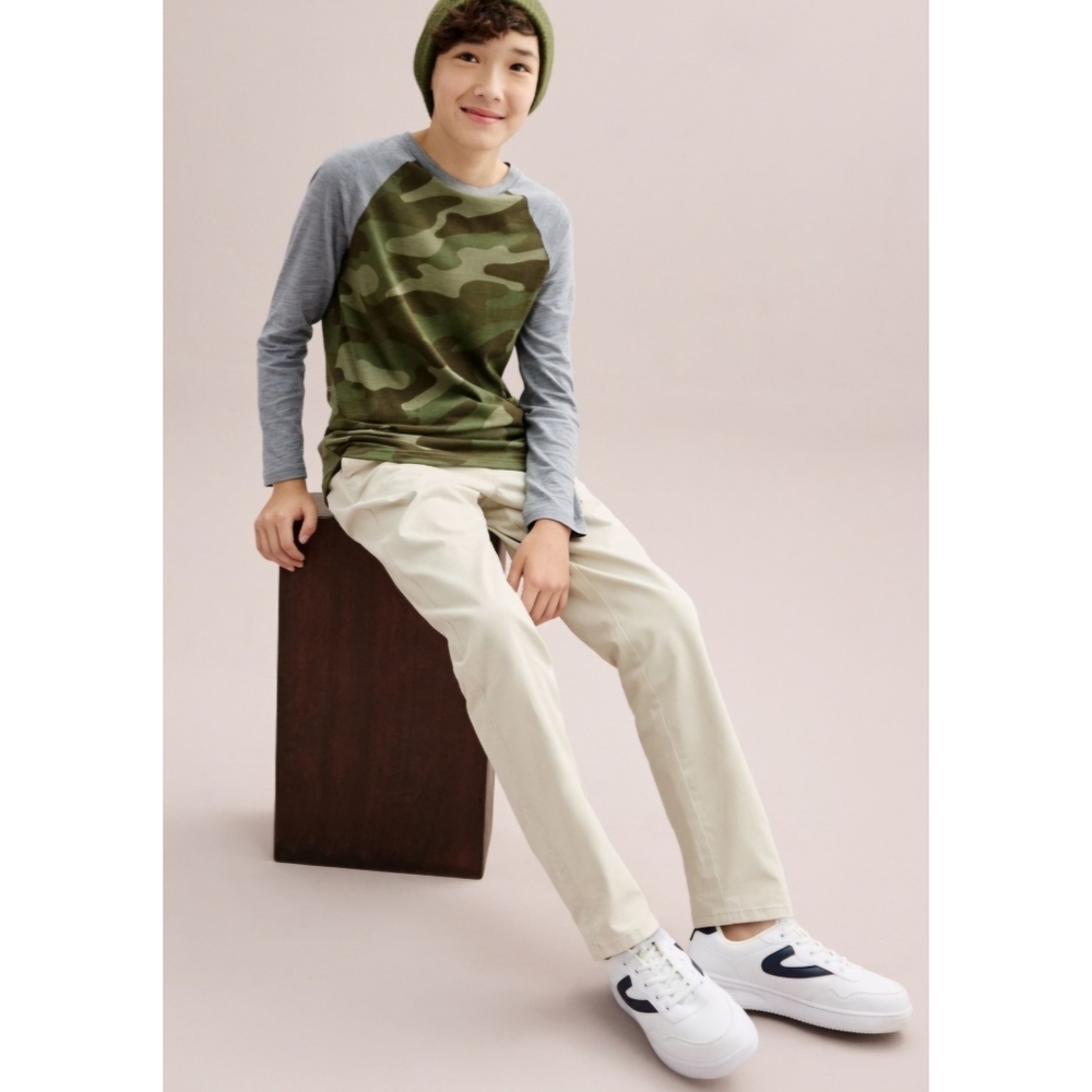 Sonoma Youth Camo Raglan Long Sleeve Husky Tee